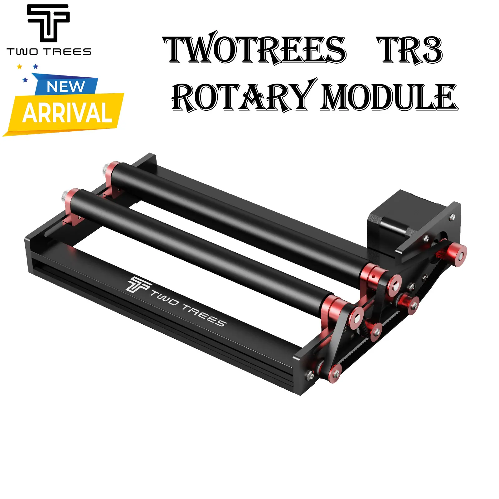 Rolo giratório a laser TWOTREES TR3 360 ° Gravura em rolo giratório do eixo Y para LightBurn LaserGRBL 95% do gravador a laser no mercado