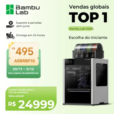 Bambu Lab H2D 3D Printer with AMS 2 Pro Filament Dry Box All in One Personal Manufacturing Hub Dual Nozzle AI Powered Simplicity