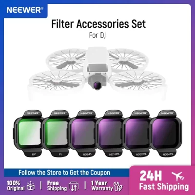 NEEWER ND/PL Filter Accessories Set For DJI Flip Drone Snap On HD Optical Glass Neutral Density Polarized ND Lens Filter Kit