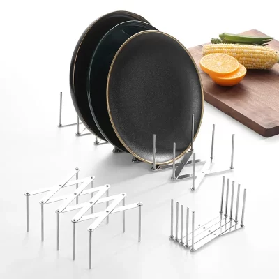 Dobrável cozinha prato dreno rack 1pc louça organizador de armazenamento bandeja placa prateleira secagem copos expositor escorredor titular