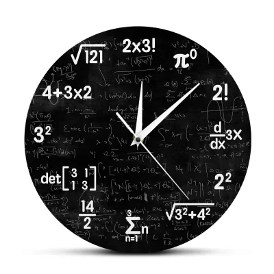 Matemática equações e notações matemática quadro geek relógio de parede presentes educativos para crianças professores escola sala de aula decoração