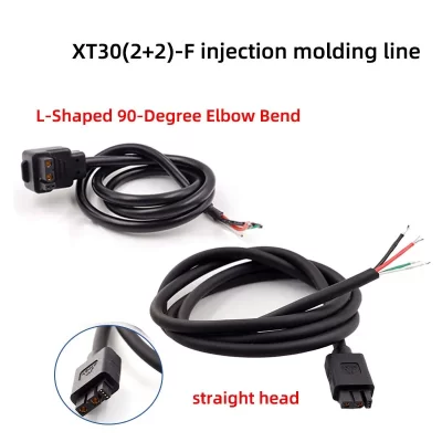 1PCS XT30(2+2)-F injection molding line straight head L-Shaped Xiaomi Servo Motor Line Elbow Bend 3D Printer Cable 50CM 100CM