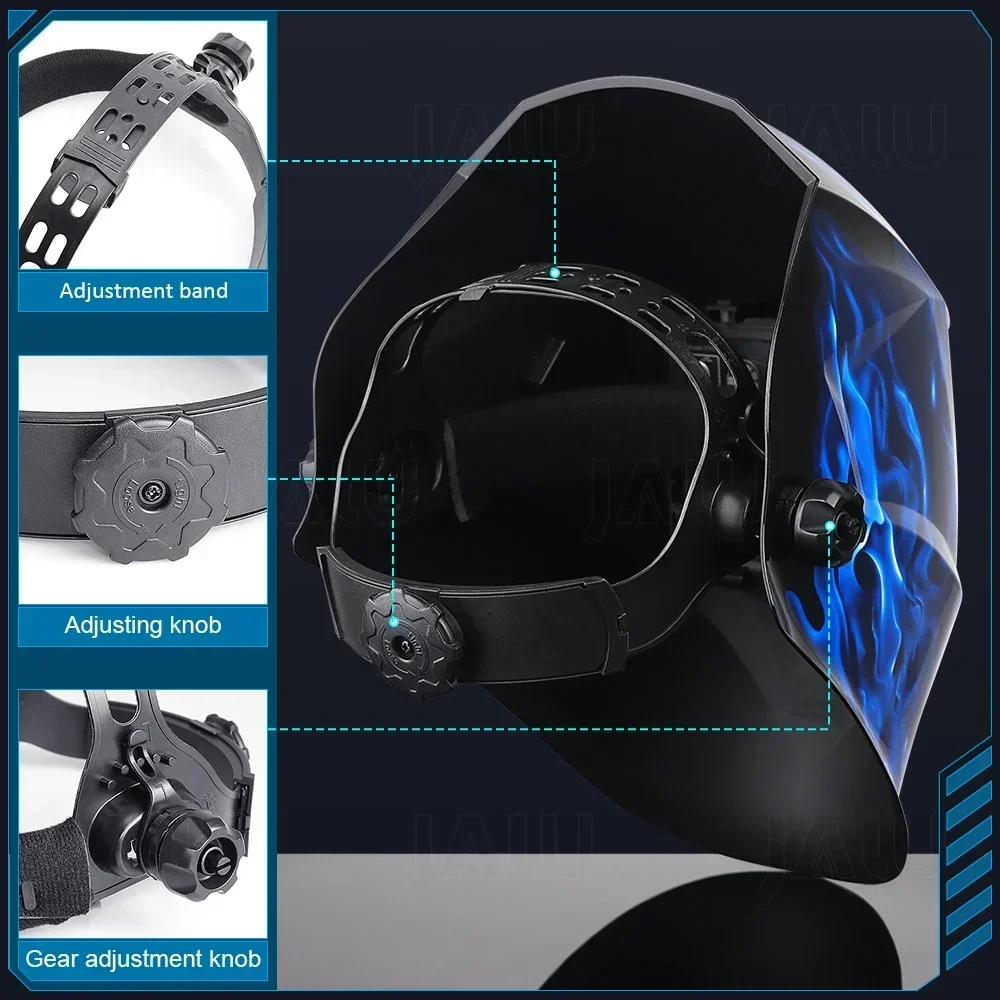 Máscara de visão grande filtro de capacete de soldagem cascos maquina solda capacete 1112 soldador escurecimento automático filtro de soldagem rímel d solda máscara - Image 3