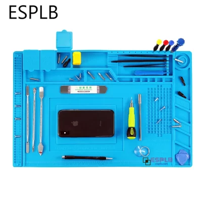 Esplb almofada de reparo de isolamento, estação de solda de silicone resistente ao calor, tipos de tapete de trabalho, plataforma de mesa, estação de solda bga