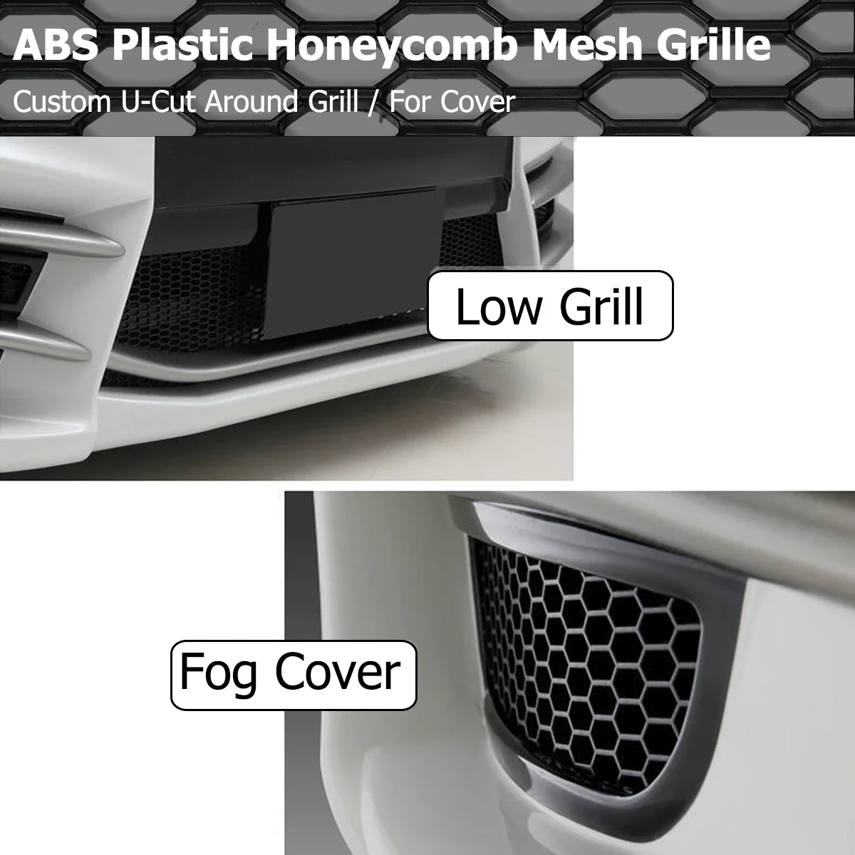 120x40cm 100x33cm universal capô ventilação grelhas de corrida grill favo de mel hexágono malha grade abs plástico spoiler pára-choques aberturas - Image 3