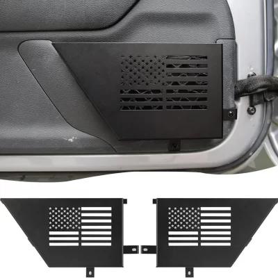 2 peças caixa de armazenamento de porta frontal de liga de alumínio para Jeep Wrangler JK