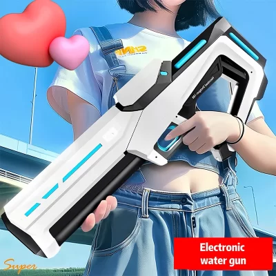 Pistolas de água elétricas para adultos, poderosa esguicho, sucção automática de água, blasters de água, verão, brinquedo de praia ao ar livre para crianças, presente