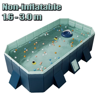 Inflatable-Free Swimming Pool No-Installation Water Play Pool Thickened Wear-Resistant Foldable Bathing Pool Outdoor Large Pool