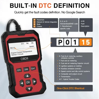 Ferramenta de diagnóstico de scanner automotivo Obd2, reconhecimento de falhas de motor. Diagnova todos os veículos de protocolo obd desde 1996 e além