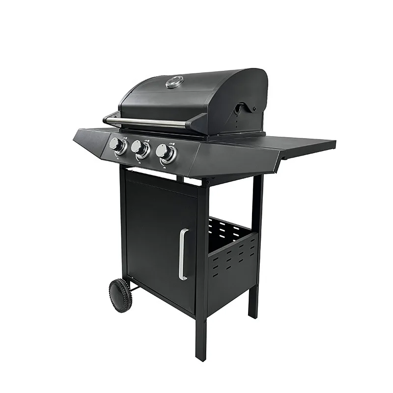 Grelha a gás grande profissional para churrasco ao ar livre, churrasqueira de pátio com mais de 4 queimadores com armário e rodas, aço inoxidável sem fumaça - Image 5