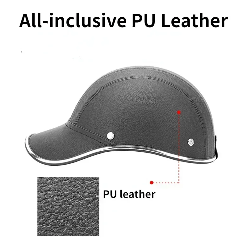2024 nova motocicleta meio capacete boné de beisebol meia face capacete anti-uv segurança capacete capacete da motocicleta para homens - Image 3