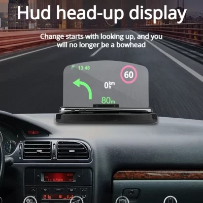 2026 NEW Car HUD Head Up Display Universal Digital GPS Speedometer HD LCD Projection Car Folding Navigation