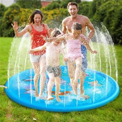 2025 Inflatable Water Spray Mat Outdoor Lawn Water Spray Play Pad Water Slide Play Mat Lawn Pool Mat Outdoor Children's Toys