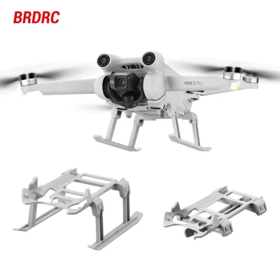 Brdrc trem de pouso dobrável para dji mini 3/mini 3 pro drone liberação rápida maior tripé extensão protetor de perna acessório