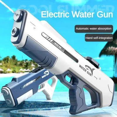 Pistola de água elétrica automática para crianças, auto-integração da mão, pistola de alta pressão, brinquedos ao ar livre de verão para crianças