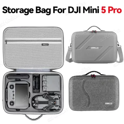 Storage Bag for DJI Mini 5 Pro Portable Travel Box Handbag For DJI Mini 5 Pro RC 2 Hard Carrying Case Drone Accessories