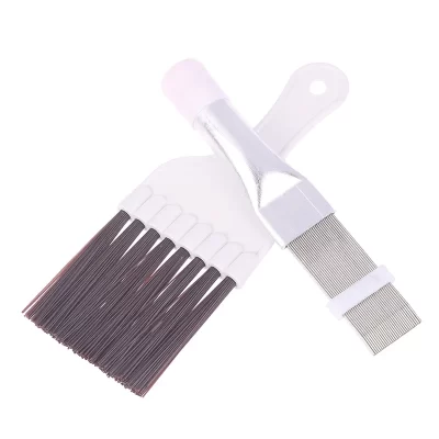 Pente de aleta condensadora de ar condicionado, aço inoxidável, escova de limpeza de aleta ac, ferramenta de reparo de aleta de ar condicionado, pente de bobina, ferramentas limpas