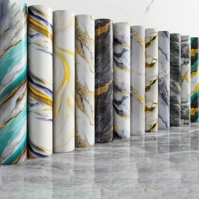 Adesivos de parede autoadesivos à prova de óleo para cozinha, 40cm, mármore, com resistência ao calor e manchas, papel de parede decorativo para casa