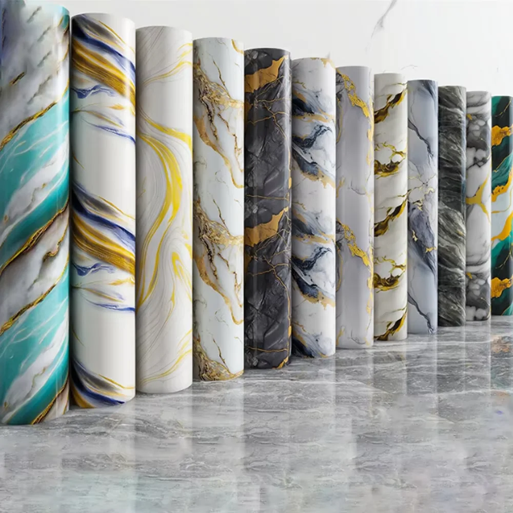Adesivos de parede autoadesivos à prova de óleo para cozinha, 40cm, mármore, com resistência ao calor e manchas, papel de parede decorativo para casa