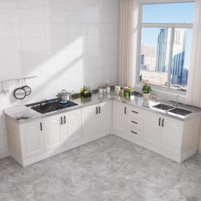 Armários de cozinha Conjunto de aço inoxidável armários simples Aluguel de fogão econômico doméstico Armários simples