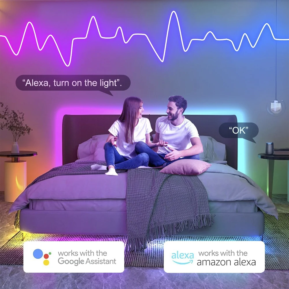 BEIMU Luzes LED neon Tuya Wifi, 5 m, 10 m, 15 m, à prova d'água, sincronização com música, controle por voz, compatível com Aleax/Google Home/Smart Life, para decoração externa de bares, lojas e residências - Image 5