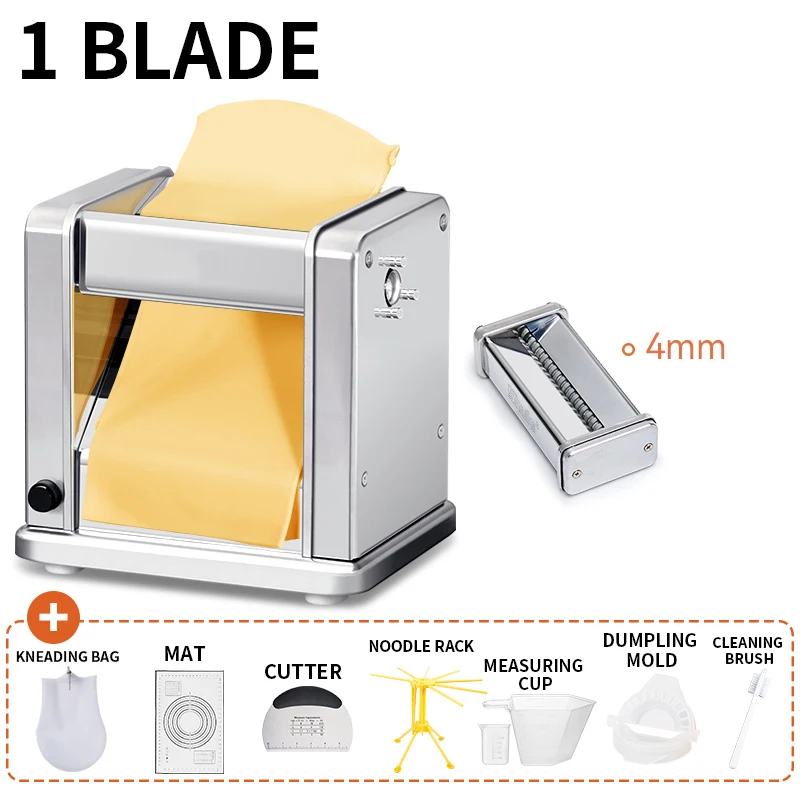 MD150-II Electric Noodle Machine Noodle Press Machine Commercial Household Pasta Maker Stainless Steel Dumpling Skin Machine - Image 6