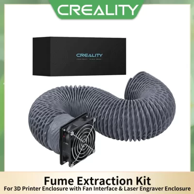 Kit de extração de fumaça Creality Ventilação eficiente para gabinete de impressora 3D com interface de ventilador e gabinete de gravador a laser