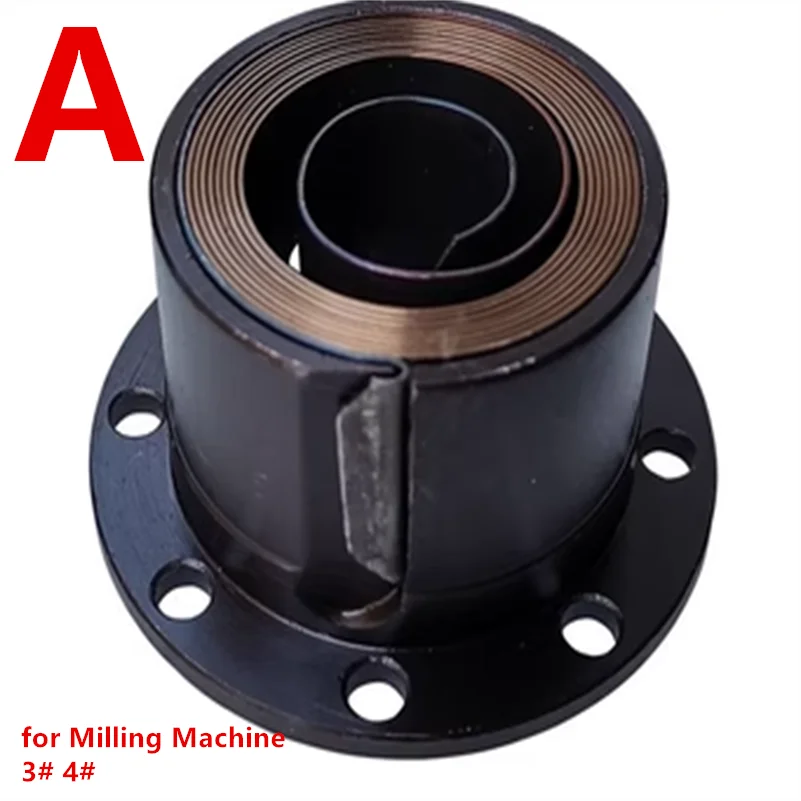 Milling Machine Parts Feed Handle Spring Machine Tool Reset Coil Spring clip+BASE No 3/4/ 5 - Image 3
