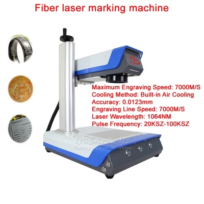Máquina de marcação a laser de fibra personalizada para tela sensível ao toque de mesa, teclado de conexão de telefone celular e computador Bluetooth refrigerado a ar