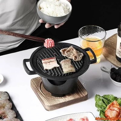 Mini churrasqueira japonesa, fogão para uma pessoa, casa, sem fumaça, churrasqueira ao ar livre, forno, assar, ferramentas de carne