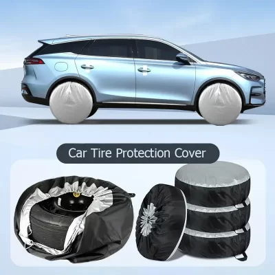Capa universal para pneu sobressalente, 1 peça, poliéster, sacos de armazenamento de pneus de carro, acessórios para pneus de automóvel, protetor de roda de veículo