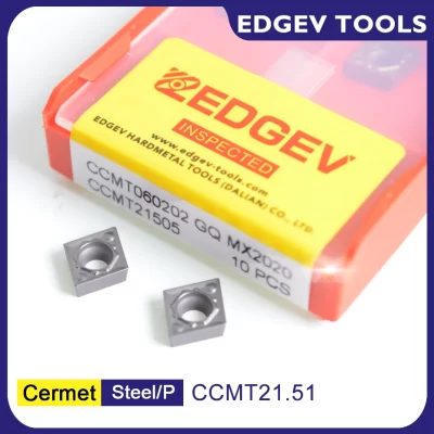 Inserção cermet CCMT060202 CCMT060204 CCMT2151 CCMT21.51 CCMT 060204 HQ cortador de torno de placa de carboneto cerâmico de metal para aço carbono
