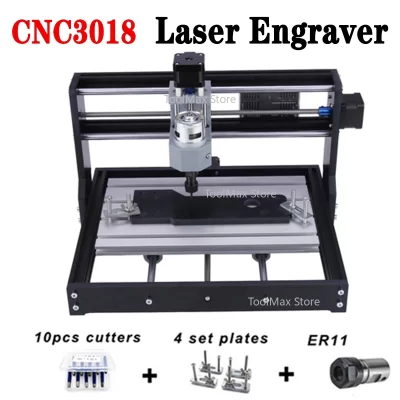 CNC 3018 PRO Laser Engraver Wood Router ER11 DIY Engraving Machine for Wood PCB PVC Windows XP/ Win 7/ Win 8/ Win10 Home