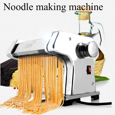 Electric Pasta Maker Machine with 6 Adjustable Thickness Settings 2-In-1 Noodles Maker for Spaghetti Fettuccini Lasagna