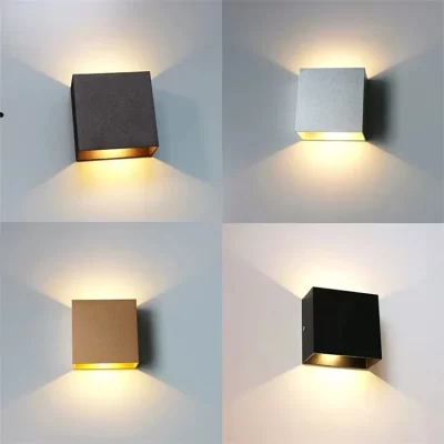 6w/12w conduziu a luz de parede ao ar livre à prova dip65 água ip65 varanda jardim lâmpada parede interior quarto cabeceira decoração lâmpada iluminação alumínio