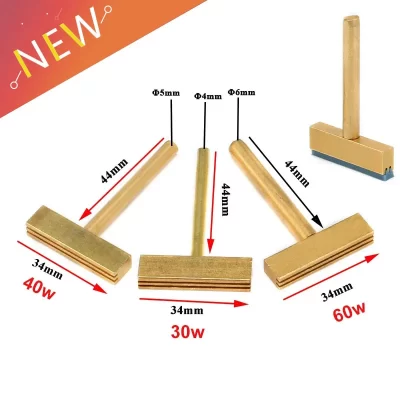 Pontas de ferro de solda, ponta de solda com imprensa quente livre para tela LCD, reparo do cabo flexível, 30W, 40W, 60W T