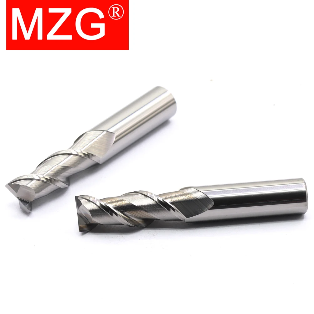 MZG 2 Flute HRC55 Aluminium 0.2-20mm End Mills High Precision HSS Metal Cutter Carbide Alloy Milling Tool Key Seater Router Bit - Image 4