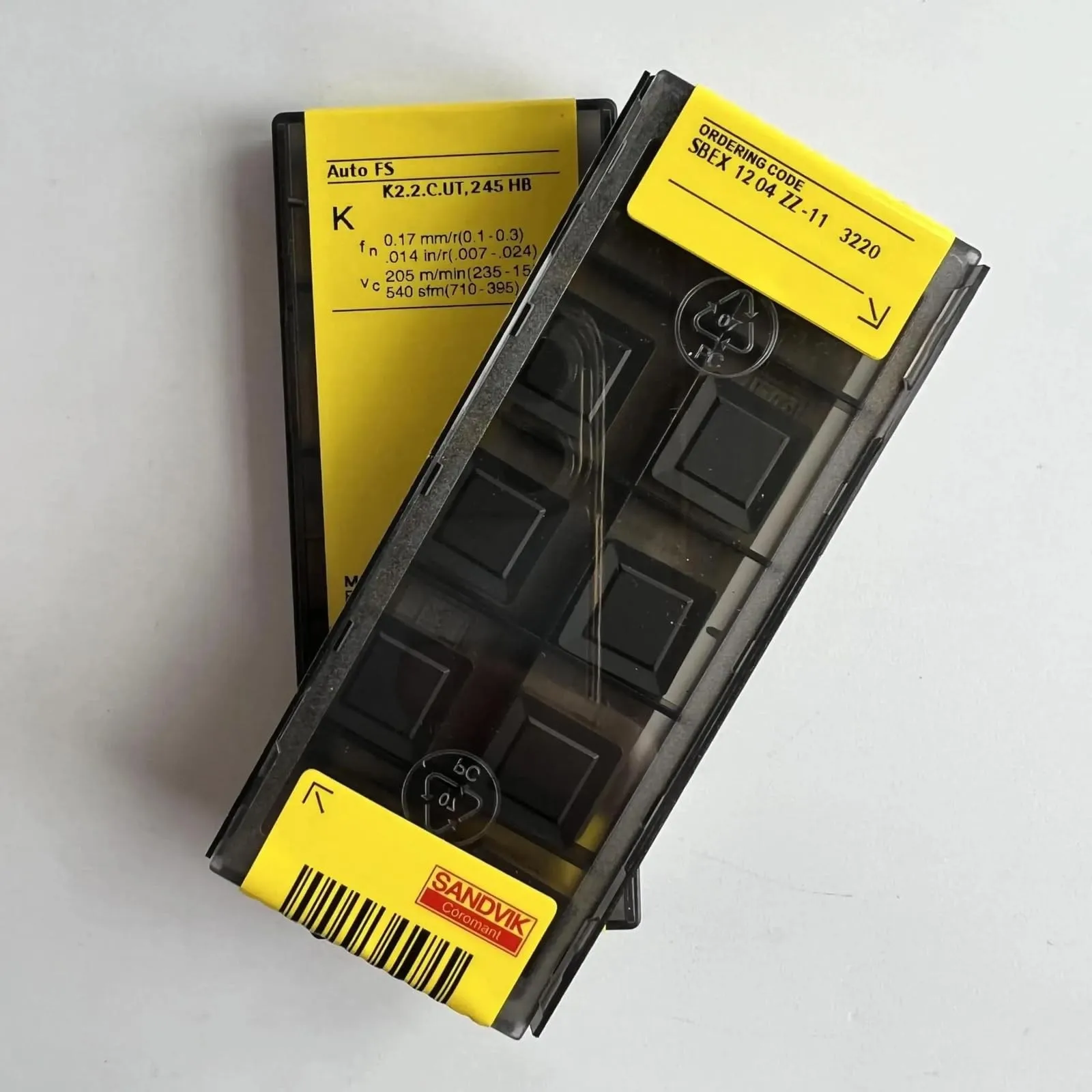 Original SANDVIK / SBEX1204ZZ-11 3220 / Lâmina CNC de liga dura 10 unidades - Image 4