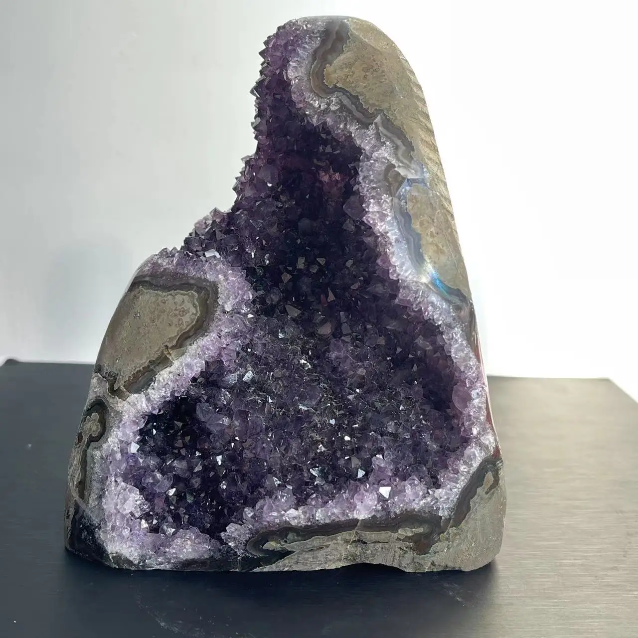 1pc natural ametista cristal cluster quartzo cristais brutos pedra de cura minério mineral decoração para casa roxo cornucópia feng shui pedra