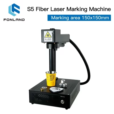 Fonland S5 Fiber Laser Marking Machine Portable Engraver for Metal Jewelry Leather High Precision Commercial Grade