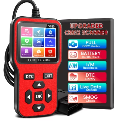 Ferramenta de diagnóstico de scanner OBD2 - Verifica a ferramenta de scanner de código de luz do motor com reinicialização, DTC, fluxo de dados, leitura de I/M, ferramenta de digitalização de carro