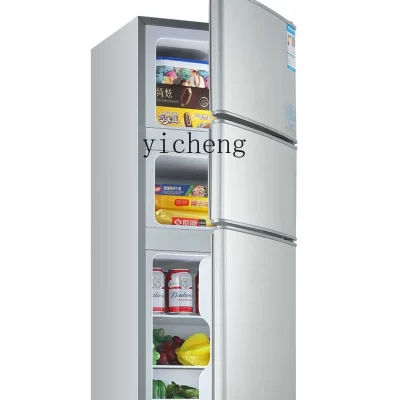 Three-Door Household Small Refrigerator Three-Door Medium-Sized Rental for Dormitory Energy Saving