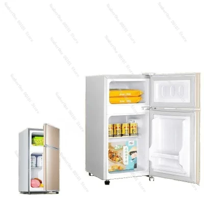 First-Class Energy Efficiency Mini Refrigerator, Small Double-Door Fridge for Household and Dormitory Use