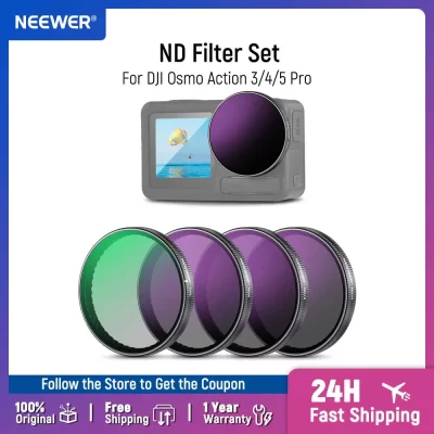 NEEWER ND/PL Filter Set Compatible with DJI Osmo Action 3/4/5 Pro Neutral Density Polarizing Action Camera Accessories