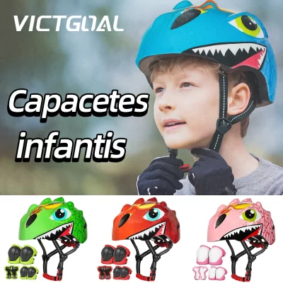 VICTGOAL Crianças Bicicleta Capacete Crianças Esportes Segurança Ciclismo Guarda Joelho Cotoveleiras Equipamento de Proteção Set para Scooter Equilíbrio Bicicleta Skate Patinação
