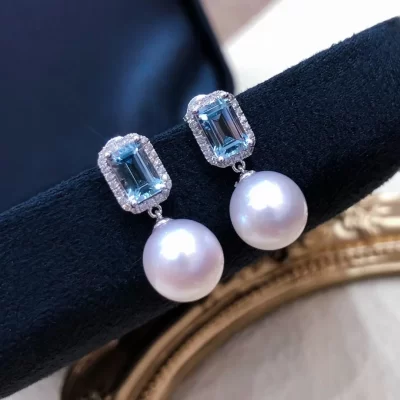 2022 novo topázio strass pérola brincos feminino 925 prata esterlina jóias de casamento presente aniversário brincos de pérola natural
