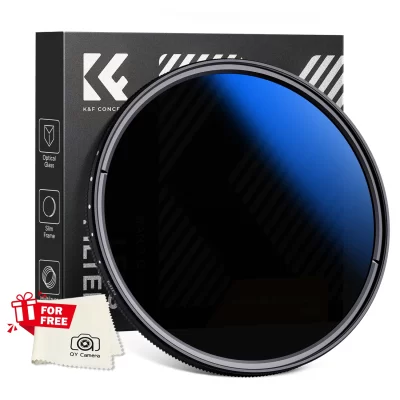 K&F Concept Filtro ND variável 67mm ND2 ND400 Filtro 9 Paradas 77mm 82mm Revestimento azul Série C 49mm 52mm 55mm 58mm 62mm 77mm