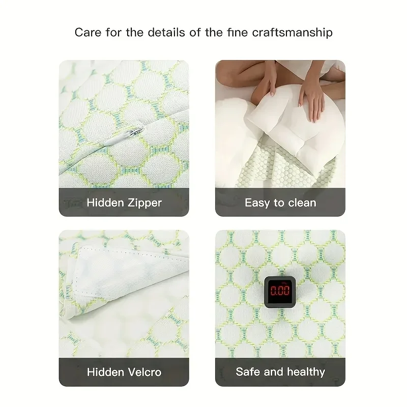 Travesseiro de gravidez em forma de u ajustável, toque macio, almofada de suporte de corpo inteiro, capa removível, travesseiro traseiro portátil para dormir lateral - Image 4