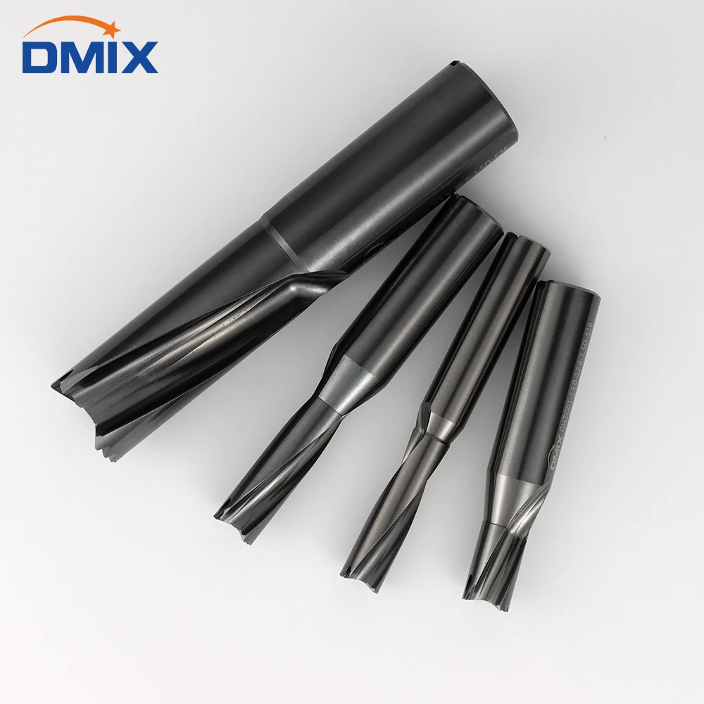 Dmix coroa broca de alta velocidade 10-25.8mm 1.5-5d furo violento usinagem indexável resfriamento interno broca de dente de sabre substituto u broca - Image 6