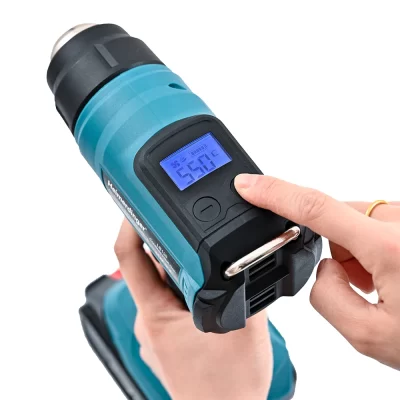Pistola de calor retrátil de 18v, ferramenta de embalagem, pistola de ar quente, secador de ar, soprador térmico de solda com display led, somente ferramenta, sem bateria